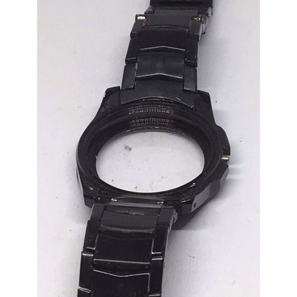Authentic Fossil Watch Links Parts Case Band 20mm Stainless Steel Black A702 - Picture 7 of 11